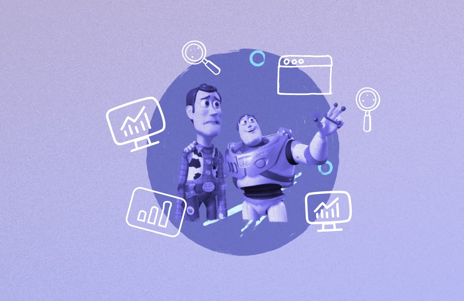 Buzz saying to Woody to infinity and beyond